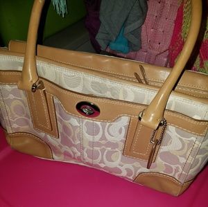 White coach bag